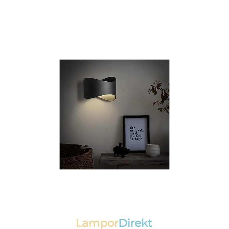 Modern Och Modern Svartoxidfinishfunktion För Mini Style Ambient Light Wall Sconces Wall Light
