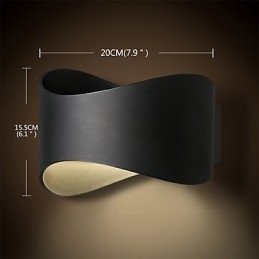 Modern Och Modern Svartoxidfinishfunktion För Mini Style Ambient Light Wall Sconces Wall Light
