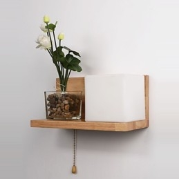 Trä Vägglampetter Max Country Style Med Switch