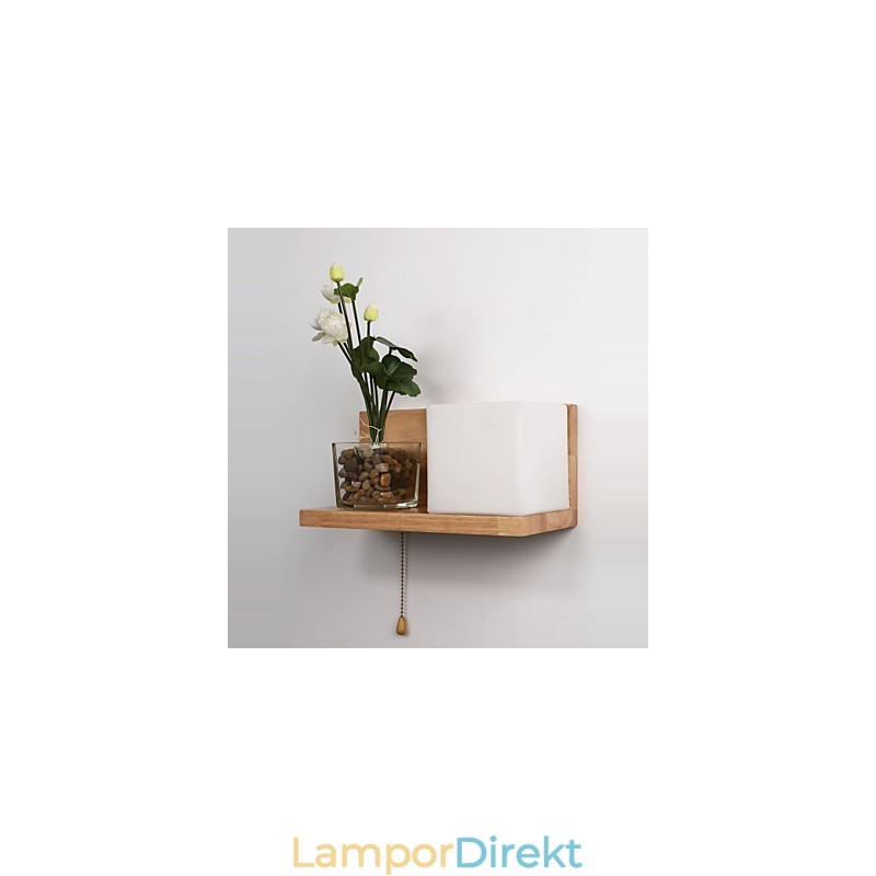 Trä Vägglampetter Max Country Style Med Switch