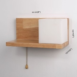 Trä Vägglampetter Max Country Style Med Switch