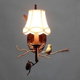 Nordamerikansk Vintage Metall Med Hartsfågel Och Kotte Vägglampa Passar För Vardagsrummet Vägglampa I Matsalen