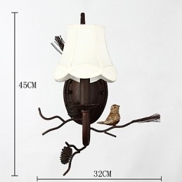 Nordamerikansk Vintage Metall Med Hartsfågel Och Kotte Vägglampa Passar För Vardagsrummet Vägglampa I Matsalen