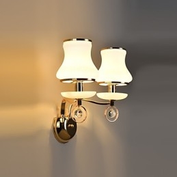 Modern Och Modern Galvaniserad Funktion För Vägglampor I Crystal Ambient Light