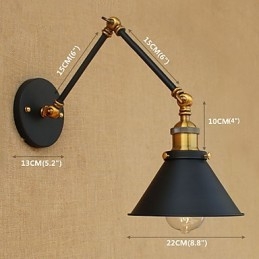 Vägglampa Mässing Vintage Industriell Vägglampa Ljus Hembelysning Inomhusdekor Vägglampa
