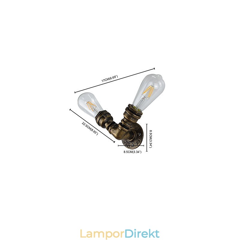 Vägglampa Vägglampor Väggjärn Vägglampa Stum Svart Ljussabel Lampa På Vägg