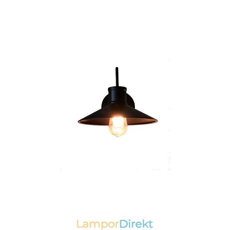 Vägglampa Vägglampor Väggjärn Vägglampa Stum Svart Ljussabel Lampa På Vägg
