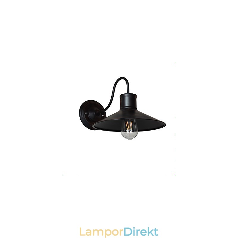 Vägglampa Vägglampor Väggjärn Vägglampa Stum Svart Ljussabel Lampa På Vägg