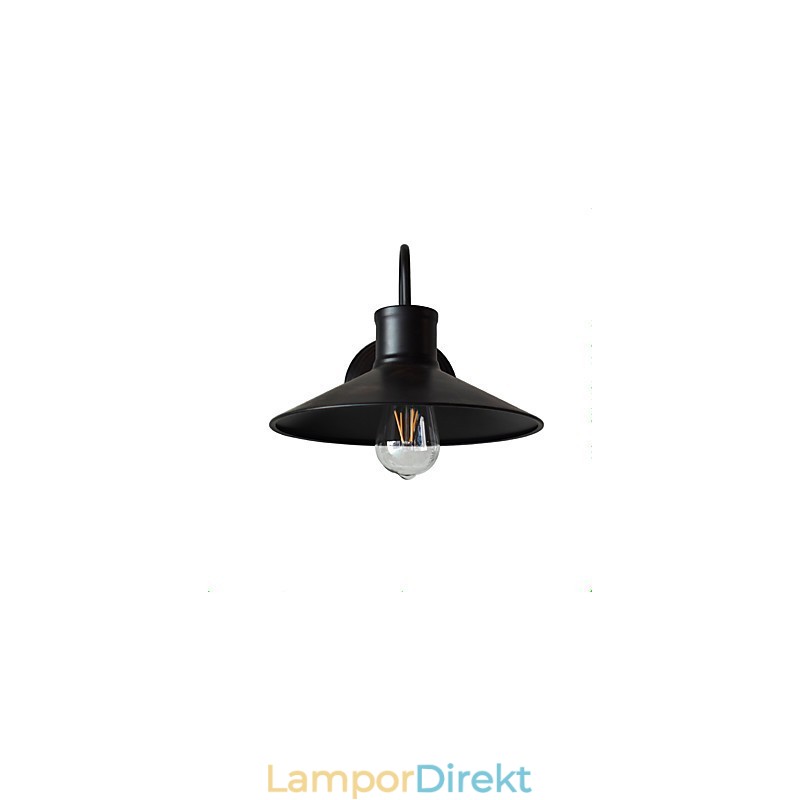 Vägglampa Vägglampor Väggjärn Vägglampa Stum Svart Ljussabel Lampa På Vägg