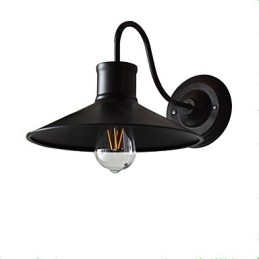 Vägglampa Vägglampor Väggjärn Vägglampa Stum Svart Ljussabel Lampa På Vägg