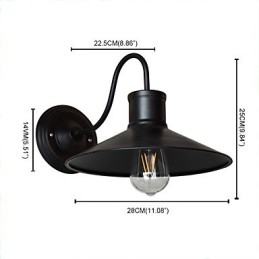 Vägglampa Vägglampor Väggjärn Vägglampa Stum Svart Ljussabel Lampa På Vägg
