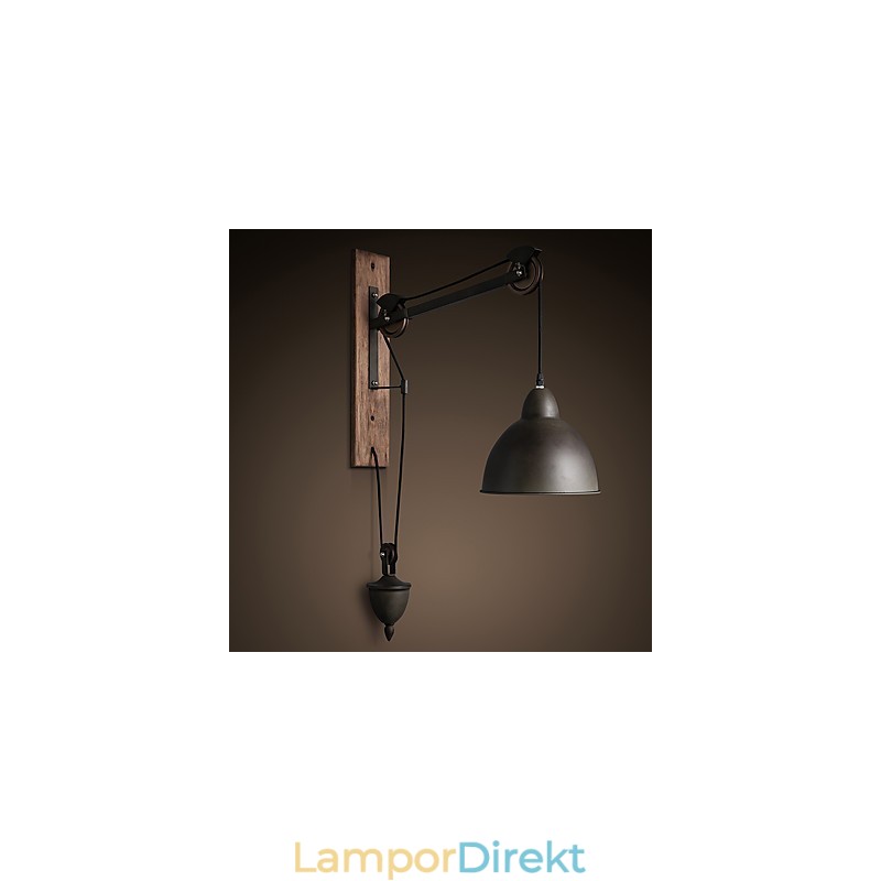 Amerikansk Lantlig Vägglampa Retro Kreativ Vägglampa I Trä