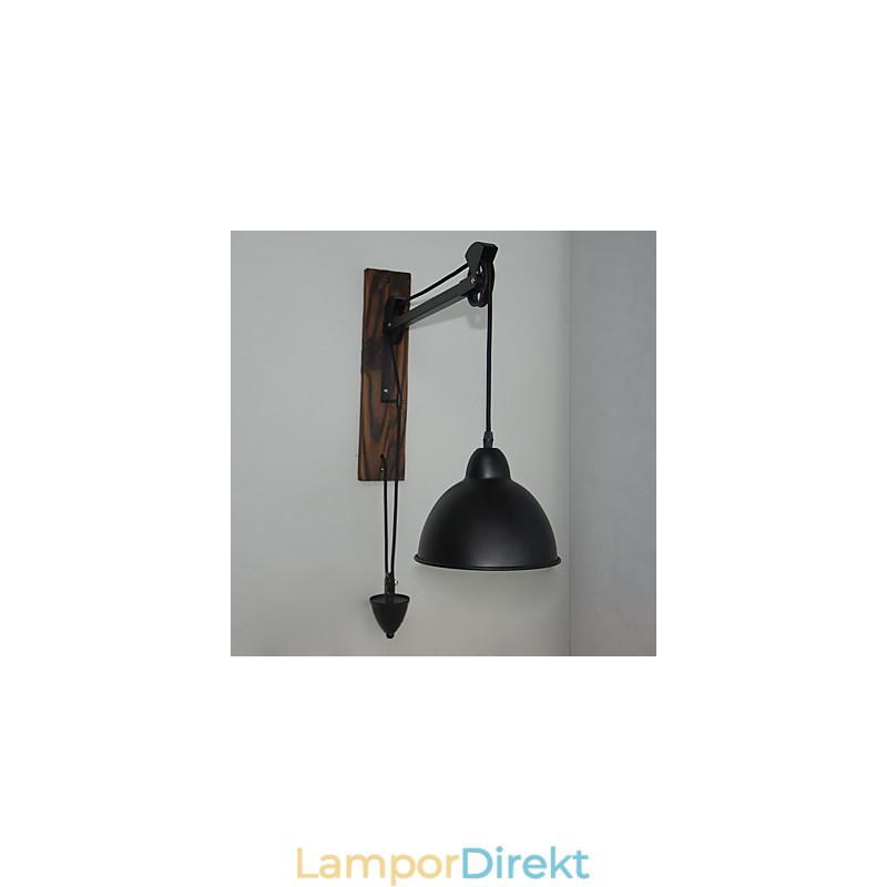 Amerikansk Lantlig Vägglampa Retro Kreativ Vägglampa I Trä