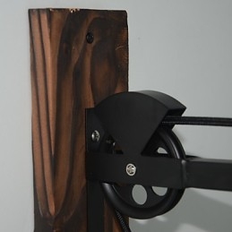 Amerikansk Lantlig Vägglampa Retro Kreativ Vägglampa I Trä