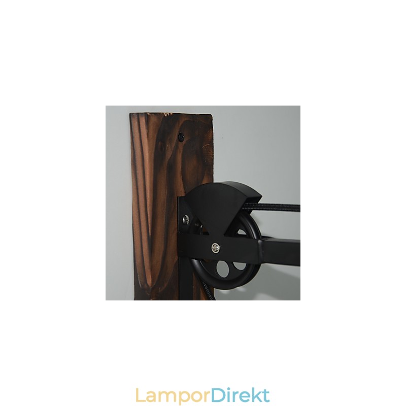 Amerikansk Lantlig Vägglampa Retro Kreativ Vägglampa I Trä