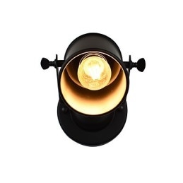 Målat Stål Vägglampa Stum Svart Amerikansk Kaffe Dekoration Retro Väggljus Ljussabel Lampa På Vägg