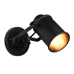 Målat Stål Vägglampa Stum Svart Amerikansk Kaffe Dekoration Retro Väggljus Ljussabel Lampa På Vägg