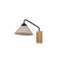 Enkel Vägglampa Sängbordslampa Med Glasskärm Och Massivt Trä För Sovrumsbyrå Vardagsrum Babyrum College Sovsal Soffbord Bokhyllor