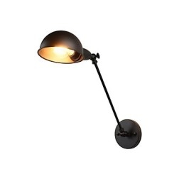 Målat Stål Vägglampa Stum Svart Amerikansk Kaffe Dekoration Retro Väggljus Ljussabel Lampa På Vägg
