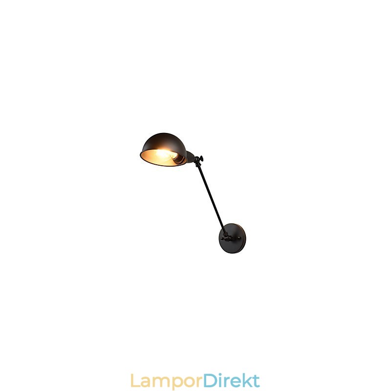 Målat Stål Vägglampa Stum Svart Amerikansk Kaffe Dekoration Retro Väggljus Ljussabel Lampa På Vägg