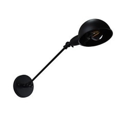 Målat Stål Vägglampa Stum Svart Amerikansk Kaffe Dekoration Retro Väggljus Ljussabel Lampa På Vägg