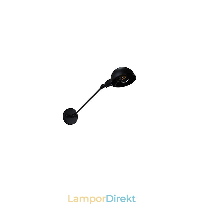 Målat Stål Vägglampa Stum Svart Amerikansk Kaffe Dekoration Retro Väggljus Ljussabel Lampa På Vägg