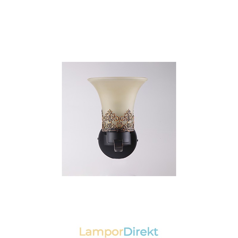 Enkelhuvud Amerikansk Landsbygd Vintage Metall Med Glasvägglampa För Matsalen Vardagsrum Entré Foajé Dekorera Vägglampa