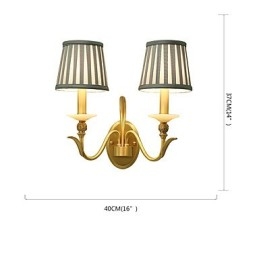 Enkel Country Traditionell Klassisk Mässing Funktion För Mini Style Uplight Vägglampor Vägglampor