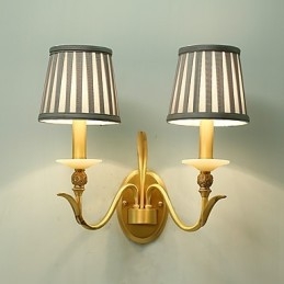Enkel Country Traditionell Klassisk Mässing Funktion För Mini Style Uplight Vägglampor Vägglampor