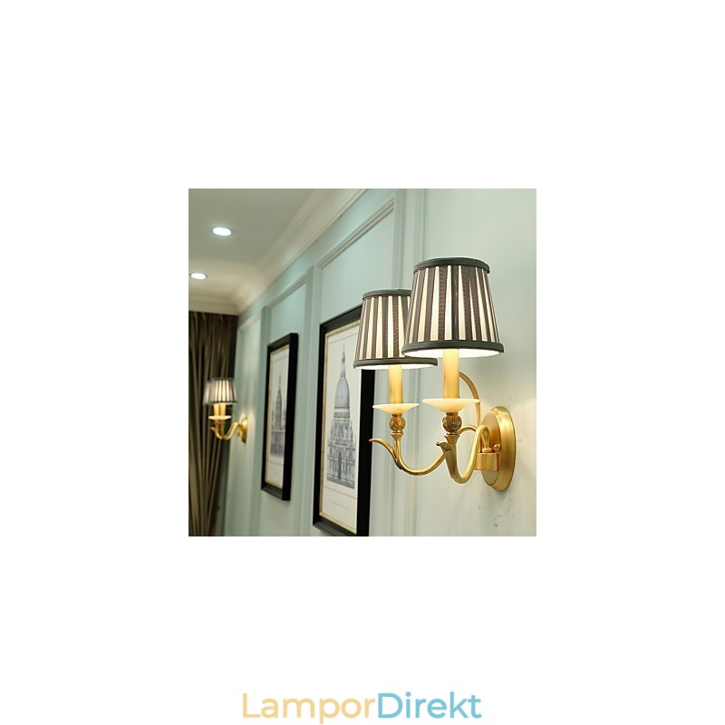 Enkel Country Traditionell Klassisk Mässing Funktion För Mini Style Uplight Vägglampor Vägglampor