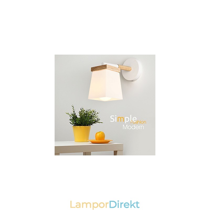 Squere Glassshade Vägglampa För Sovrum Modern Funktion Ambient Light Vägglampor Vägglampa