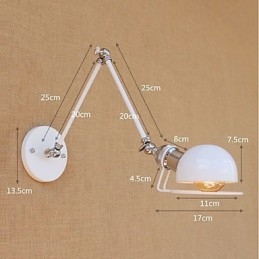 Vintage Country Painting Funktion För Mini Style Swing Arm Ögonskydd Ambient Light Swing Arm Lightswall