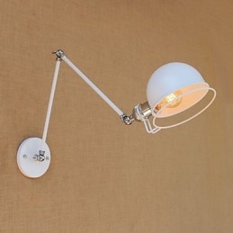 Enkel Vintage Landmålningsfunktion För Mini Style Swing Arm Ögonskydd Ambient Light Wall Sconces