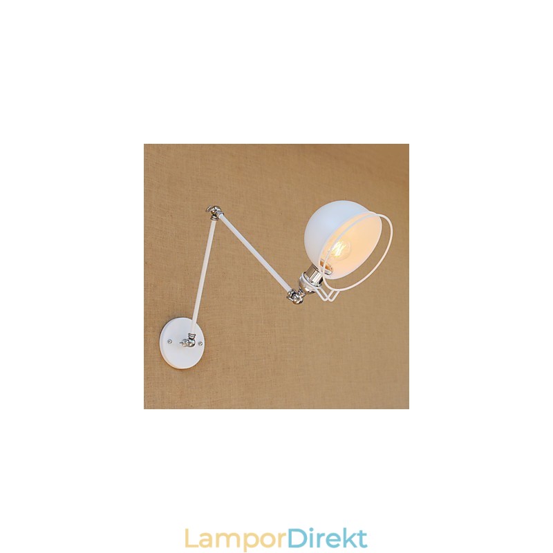 Enkel Vintage Landmålningsfunktion För Mini Style Swing Arm Ögonskydd Ambient Light Wall Sconces