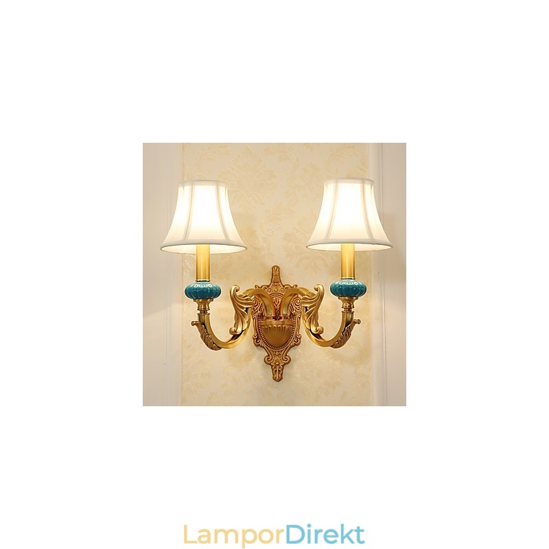 Enkel Country Traditionell Klassisk Mässing Funktion För Mini Style Uplight Vägglampor Vägglampor