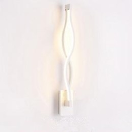 Modern Enkel L Kreativ Sovrum Korridor Vardagsrum Tv Bakgrund Aluminium Wave Vägglampa Spegel Strålkastare