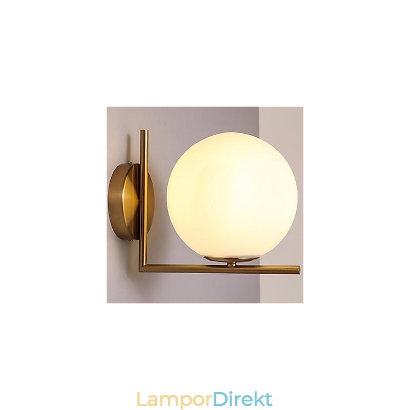 Samtida Och Kontrakterad Glasvägglampa Smidesjärn Individualitet
