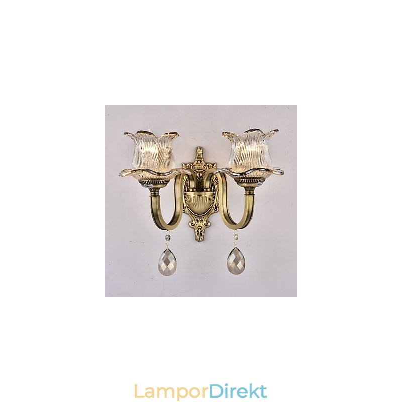 Rustik Lodge Mässing Funktion För Mini Style Uplight Vägglampor Vägglampa