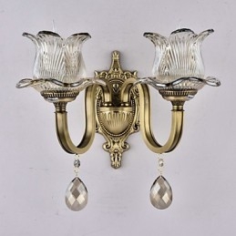 Rustik Lodge Mässing Funktion För Mini Style Uplight Vägglampor Vägglampa