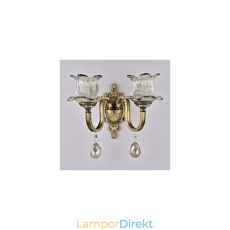 Rustik Lodge Mässing Funktion För Mini Style Uplight Vägglampor Vägglampa