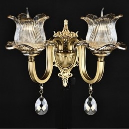 Rustik Lodge Mässing Funktion För Mini Style Uplight Vägglampor Vägglampa