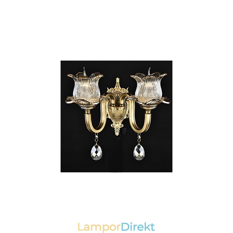 Rustik Lodge Mässing Funktion För Mini Style Uplight Vägglampor Vägglampa