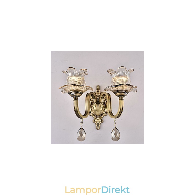 Rustik Lodge Mässing Funktion För Mini Style Uplight Vägglampor Vägglampa