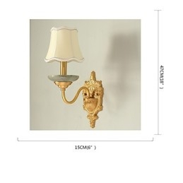 Enkel Country Traditionell Klassisk Mässing Funktion För Mini Style Uplight Vägglampor Vägglampor