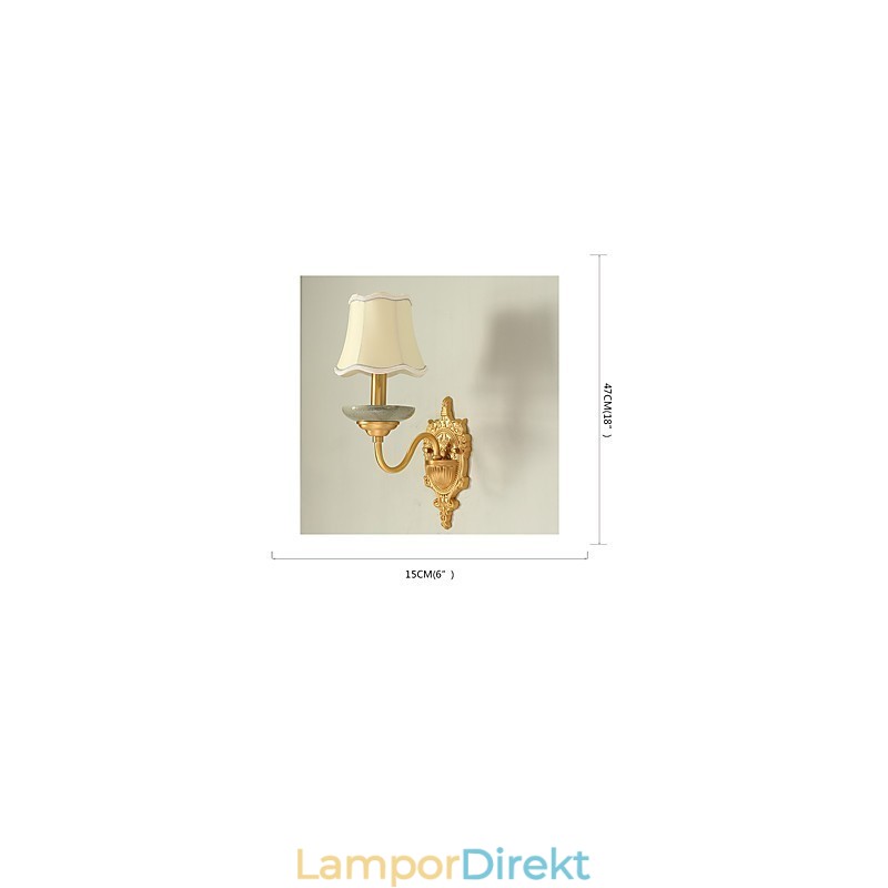 Enkel Country Traditionell Klassisk Mässing Funktion För Mini Style Uplight Vägglampor Vägglampor