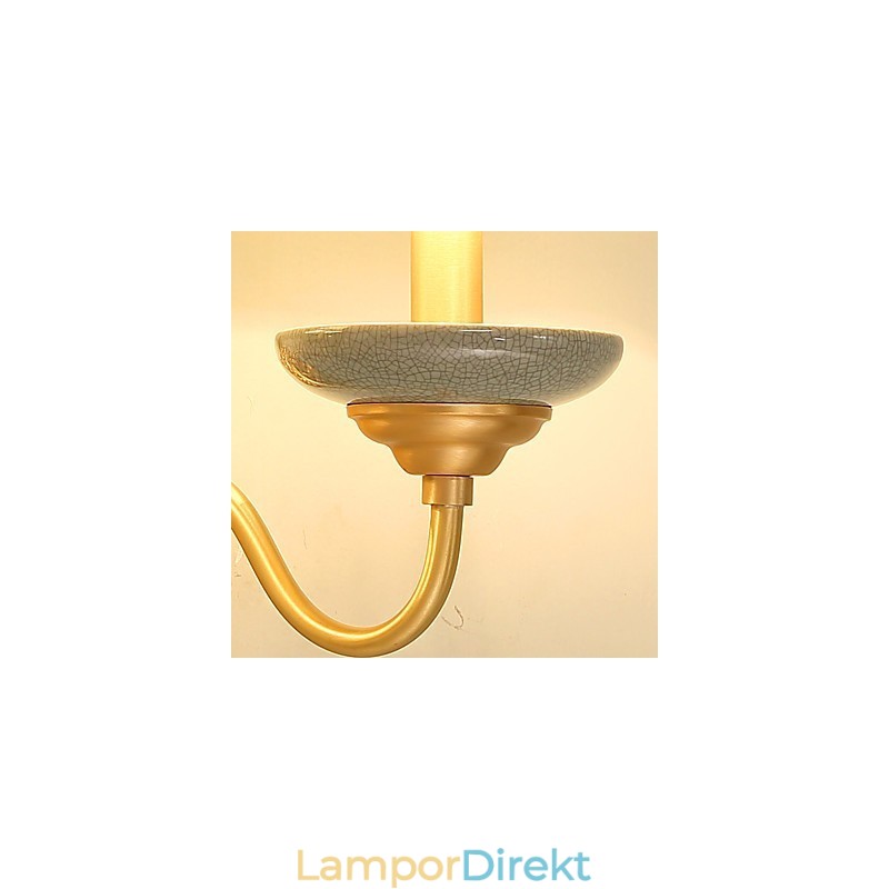 Enkel Country Traditionell Klassisk Mässing Funktion För Mini Style Uplight Vägglampor Vägglampor