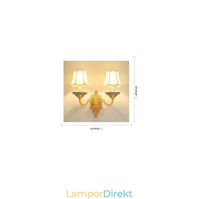 Enkel Country Traditionell Klassisk Mässing Funktion För Mini Style Uplight Vägglampor Vägglampor Pu