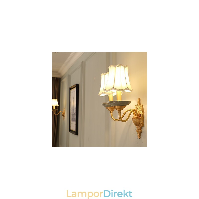 Enkel Country Traditionell Klassisk Mässing Funktion För Mini Style Uplight Vägglampor Vägglampor Pu