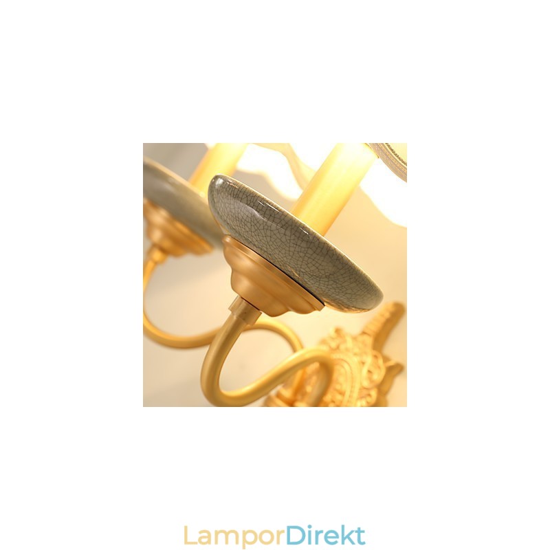 Enkel Country Traditionell Klassisk Mässing Funktion För Mini Style Uplight Vägglampor Vägglampor Pu