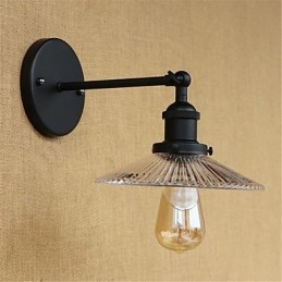 Country Retro Painting Feature För Mini Style Eye Protection Ambient Light Wall Sconces